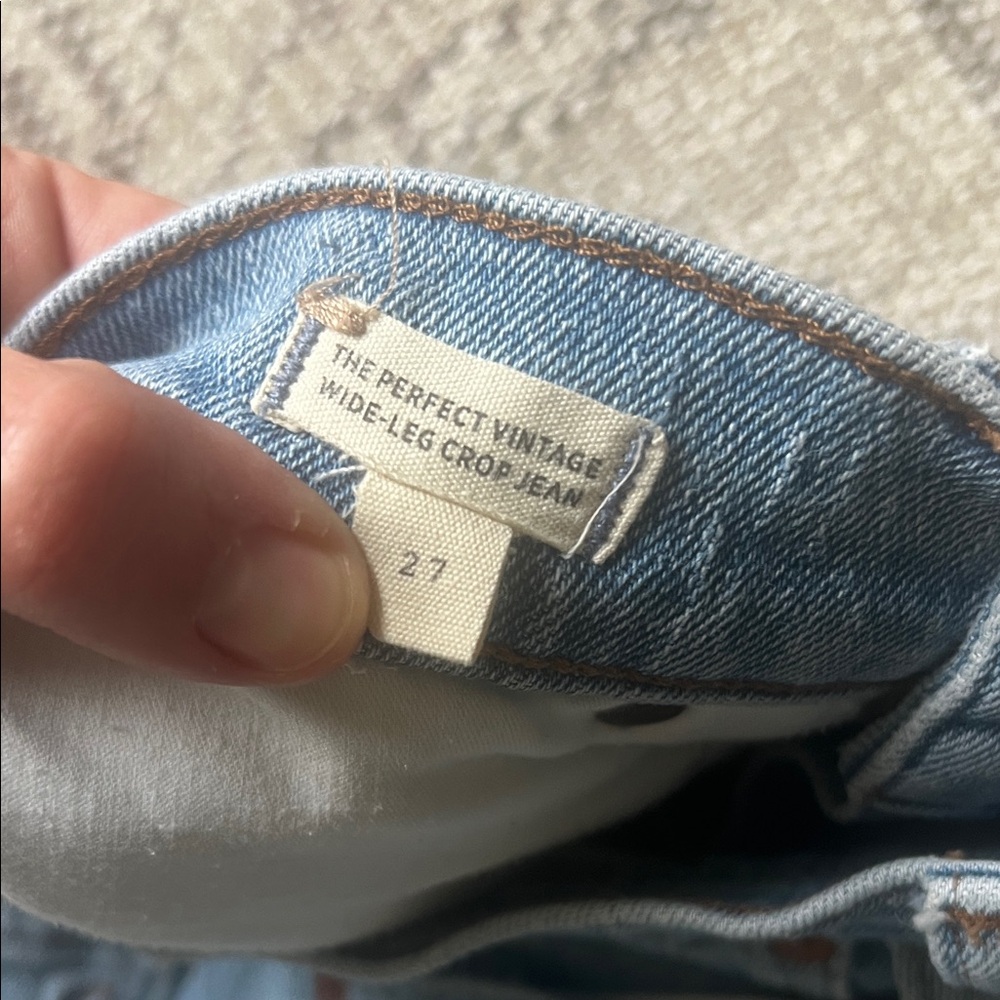 Madewell The Perfect Vintage Wide Leg Crop Jeans - Picture 6 of 8